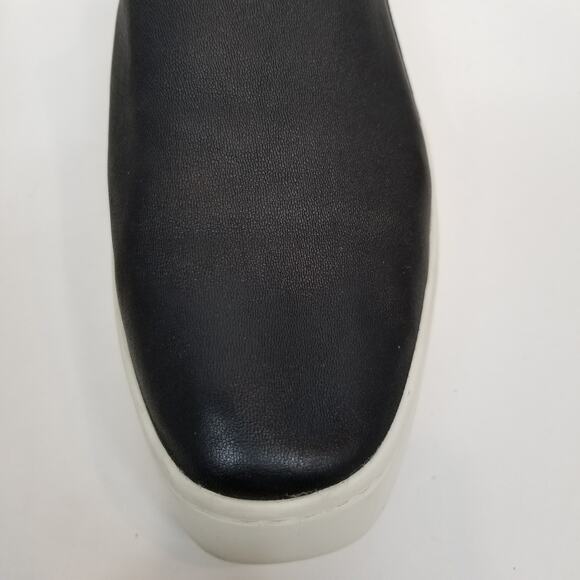 Vince Saxon Women's Stretch Leather Platform Sneaker Black White Casual Size 8 - Picture 5 of 9